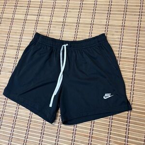 Nike Black Men's Athletic Shorts with White Drawstring